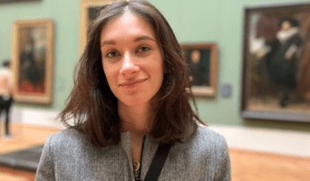 master in arts student profile in a gallery