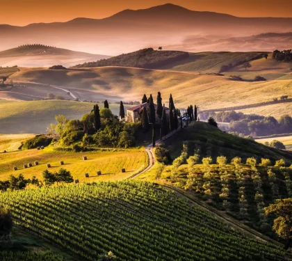 tuscany field landscape